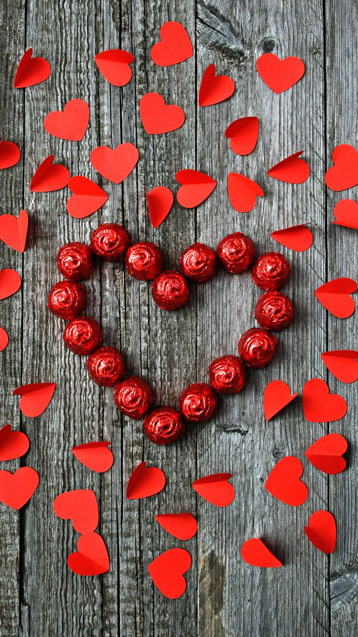Red, hearts, papers, candy Wallpaper. Heart wallpaper, Cute love wallpaper, Love wallpaper download