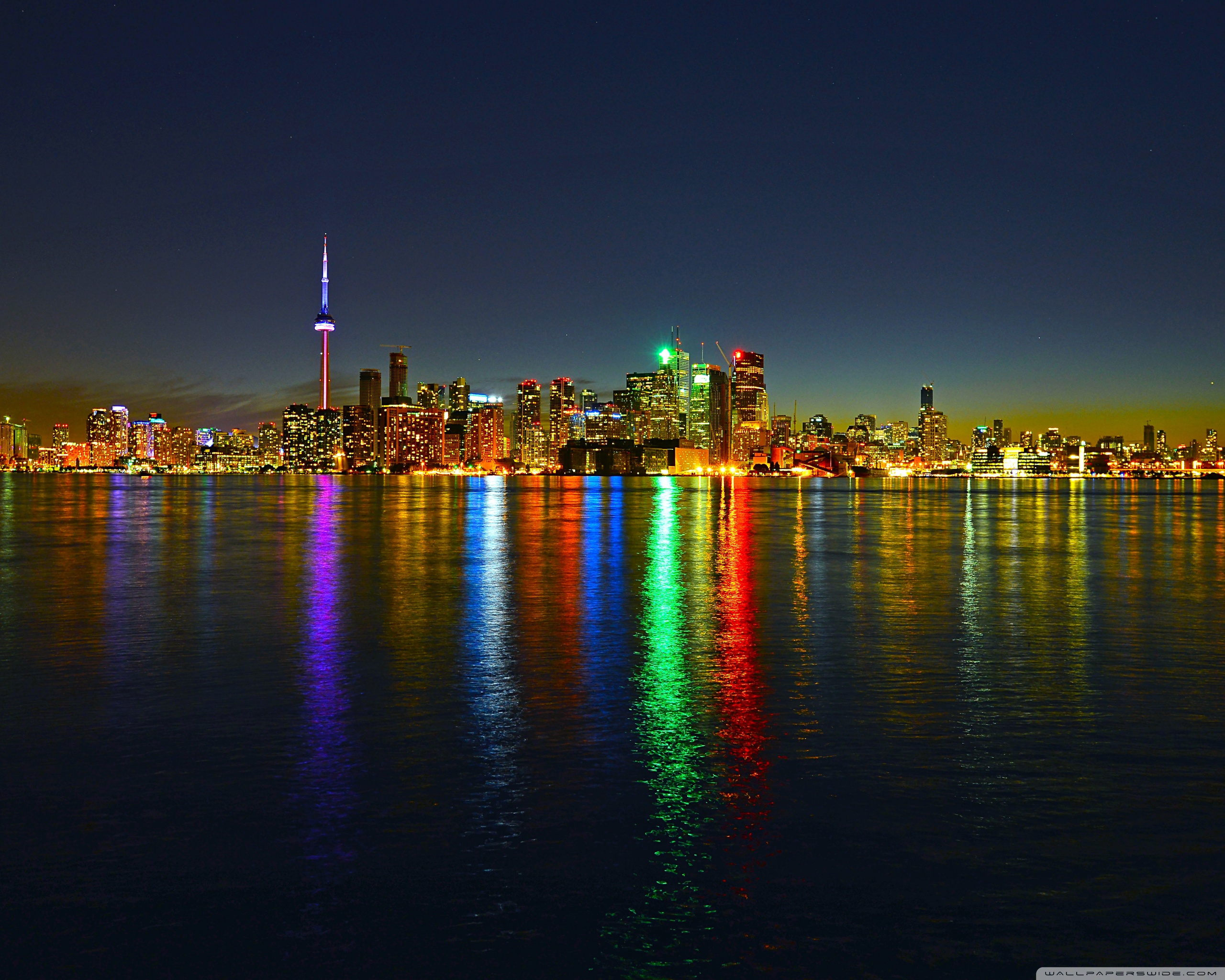 Toronto Skyline at Night Ultra HD Desktop Background Wallpaper for 4K UHD TV, Widescreen & UltraWide Desktop & Laptop, Tablet