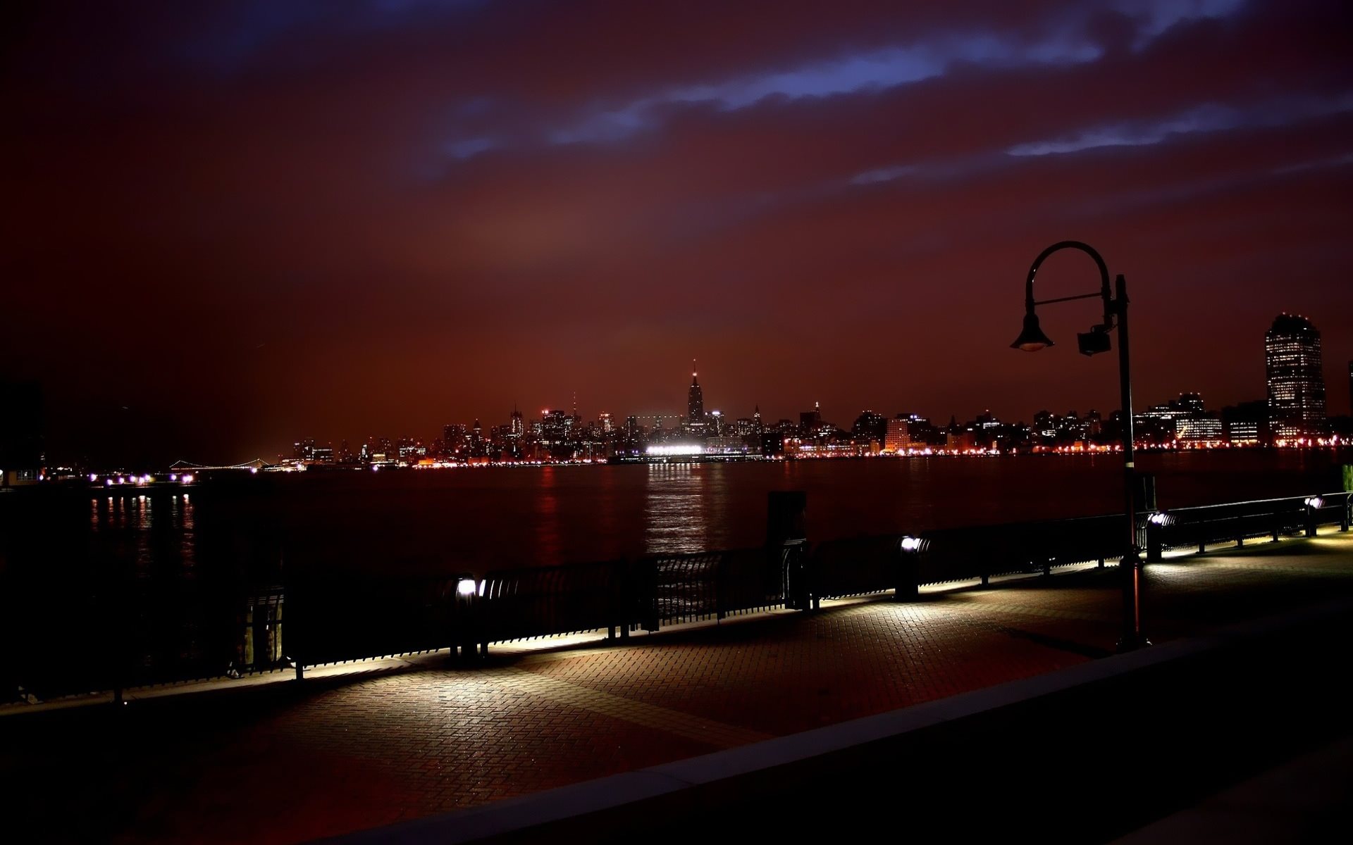 New York Skyline At Night Wallpaper [1920x1200]