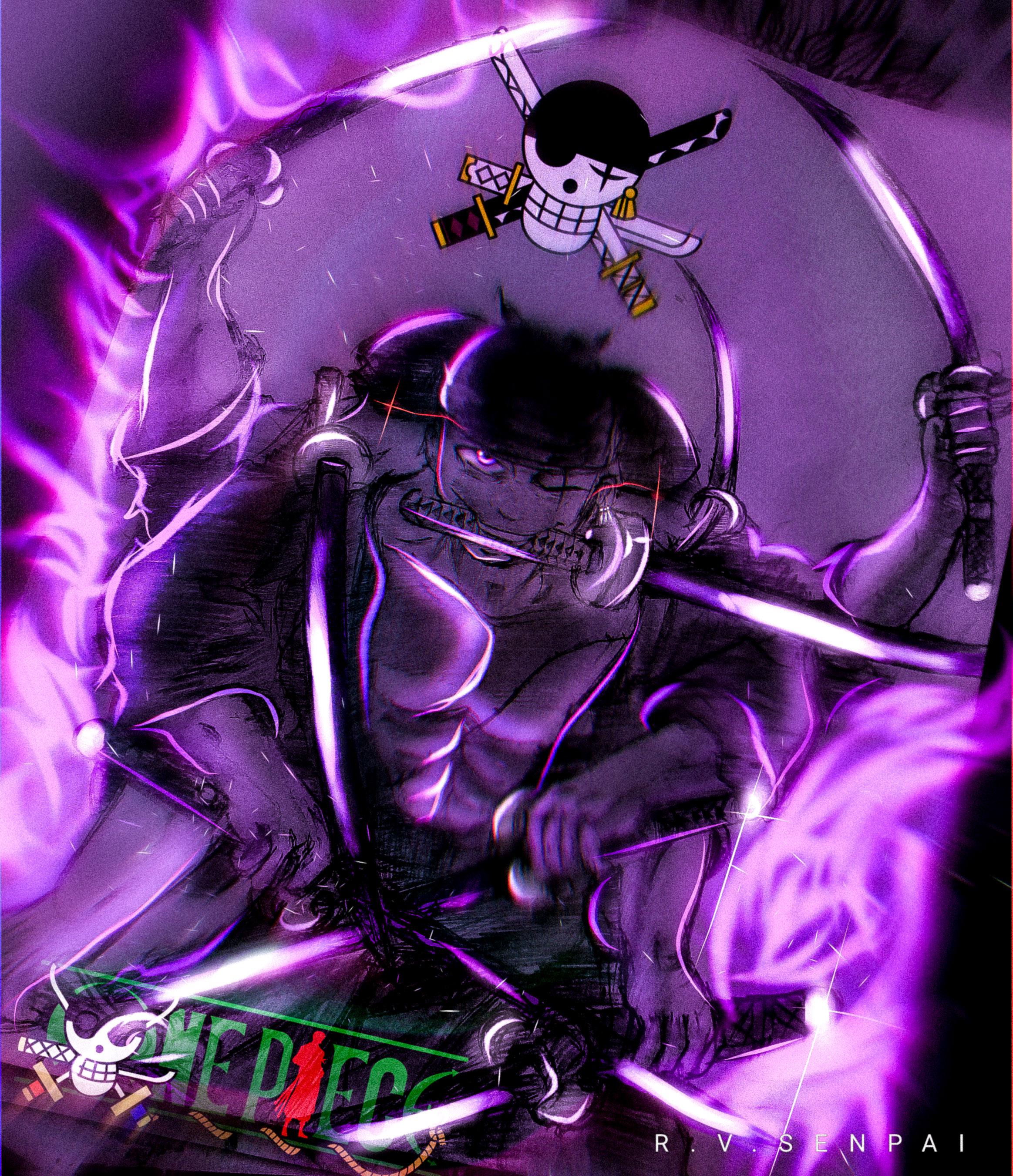 Zoro ????????!! Glow art, One Piece Manga Plus