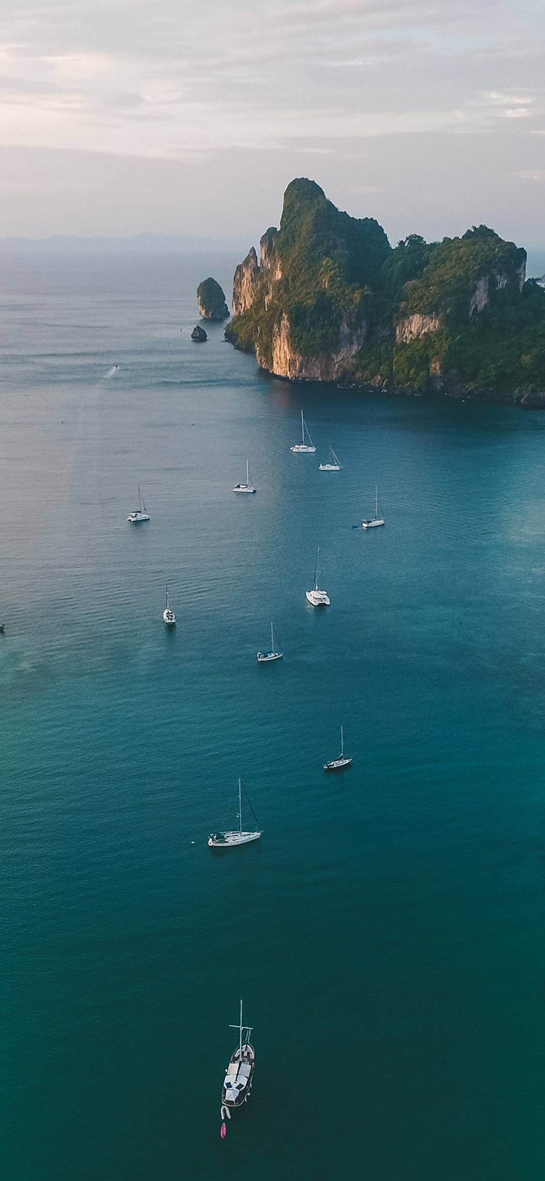 iPhone X wallpaper. sea ocean boats island summer nature