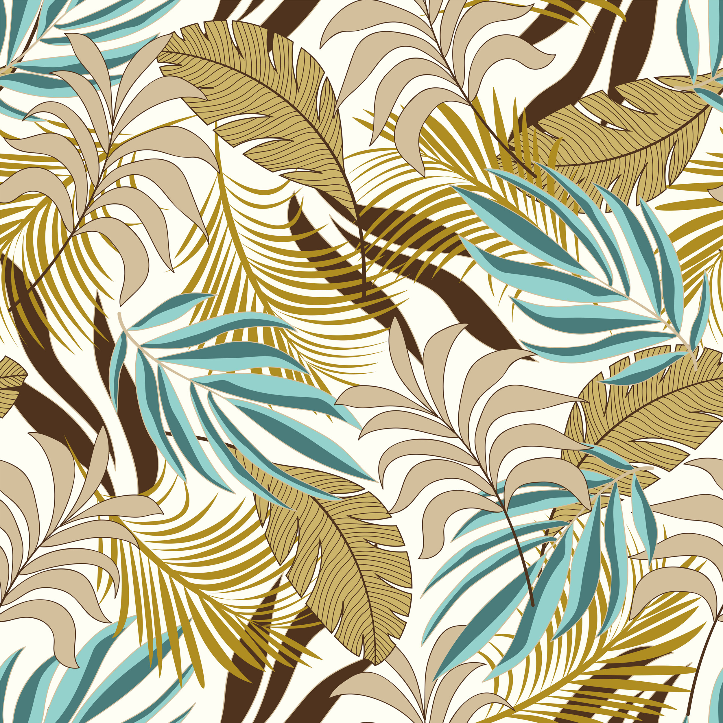 Bayou Breeze Pyper Summer Hawaii Leaves 10' L x 24 W Peel and Stick Wallpaper Roll