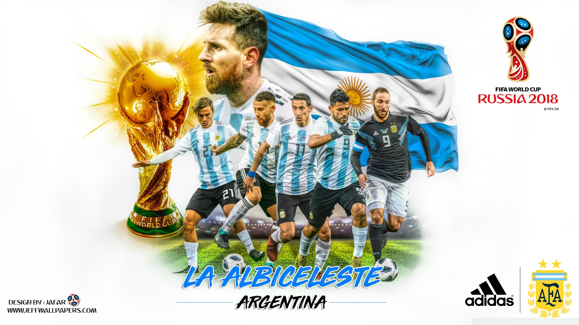 ARGENTINA WORLD CUP 2018 Ultra HD Desktop Background Wallpaper for 4K UHD TV, Tablet