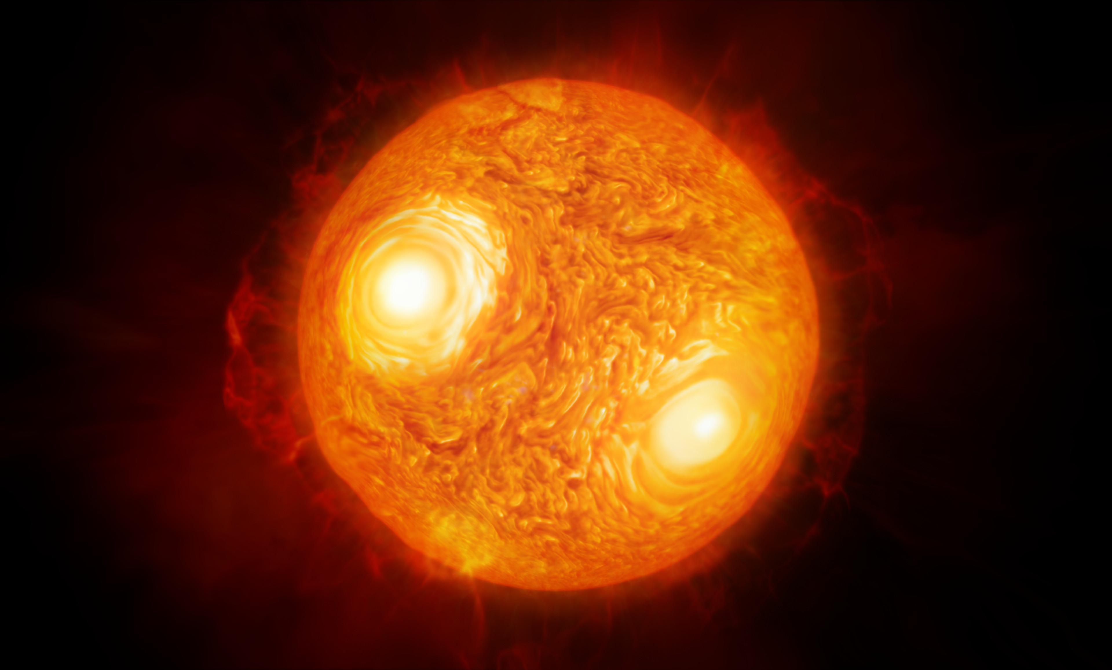 Artist's impression of the red supergiant star Antares