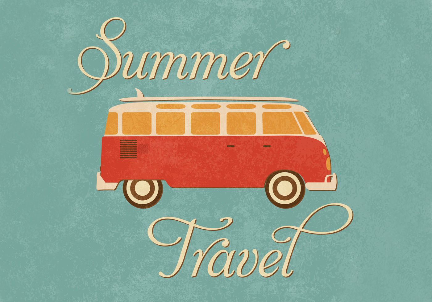 Summer Travel Wallpaper Vector