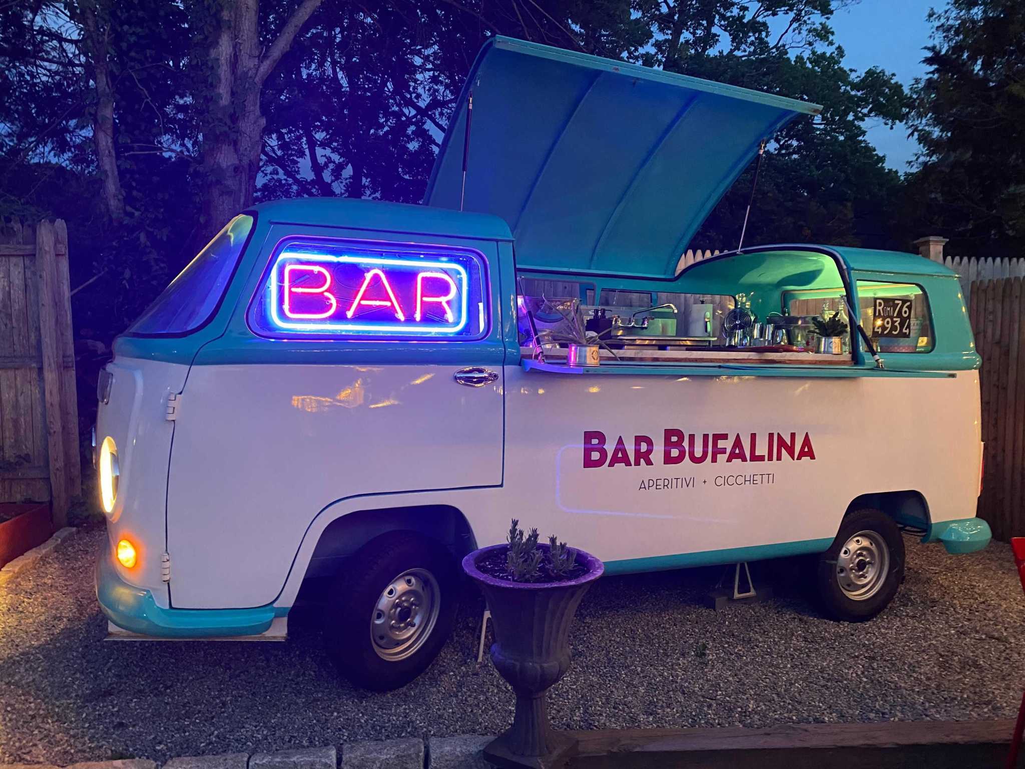 Bufalina in Guilford converts old VW bus into a mobile bar