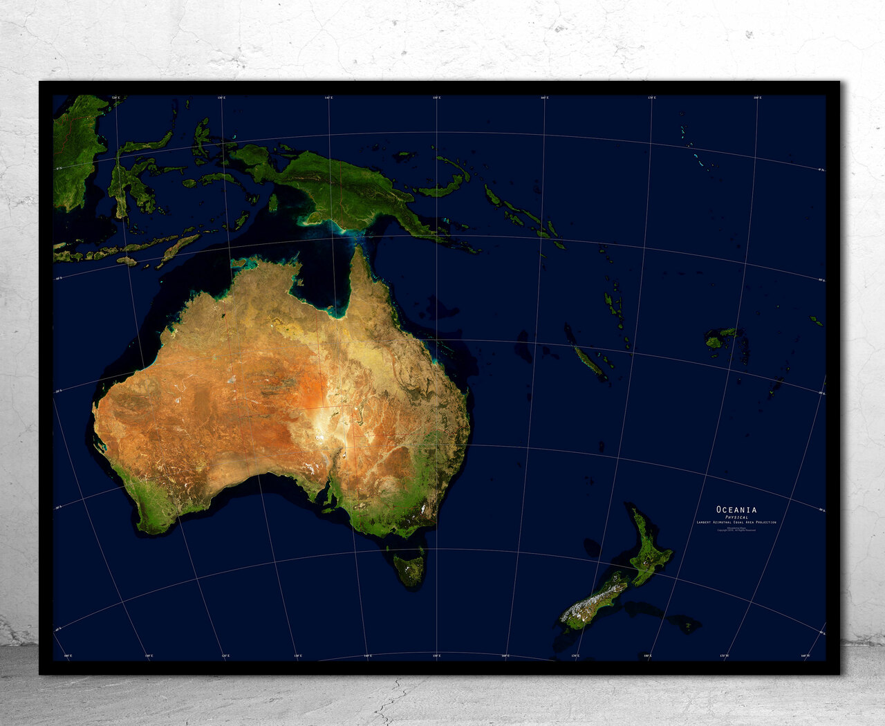 Australia & Oceania Satellite Image Giclee Print