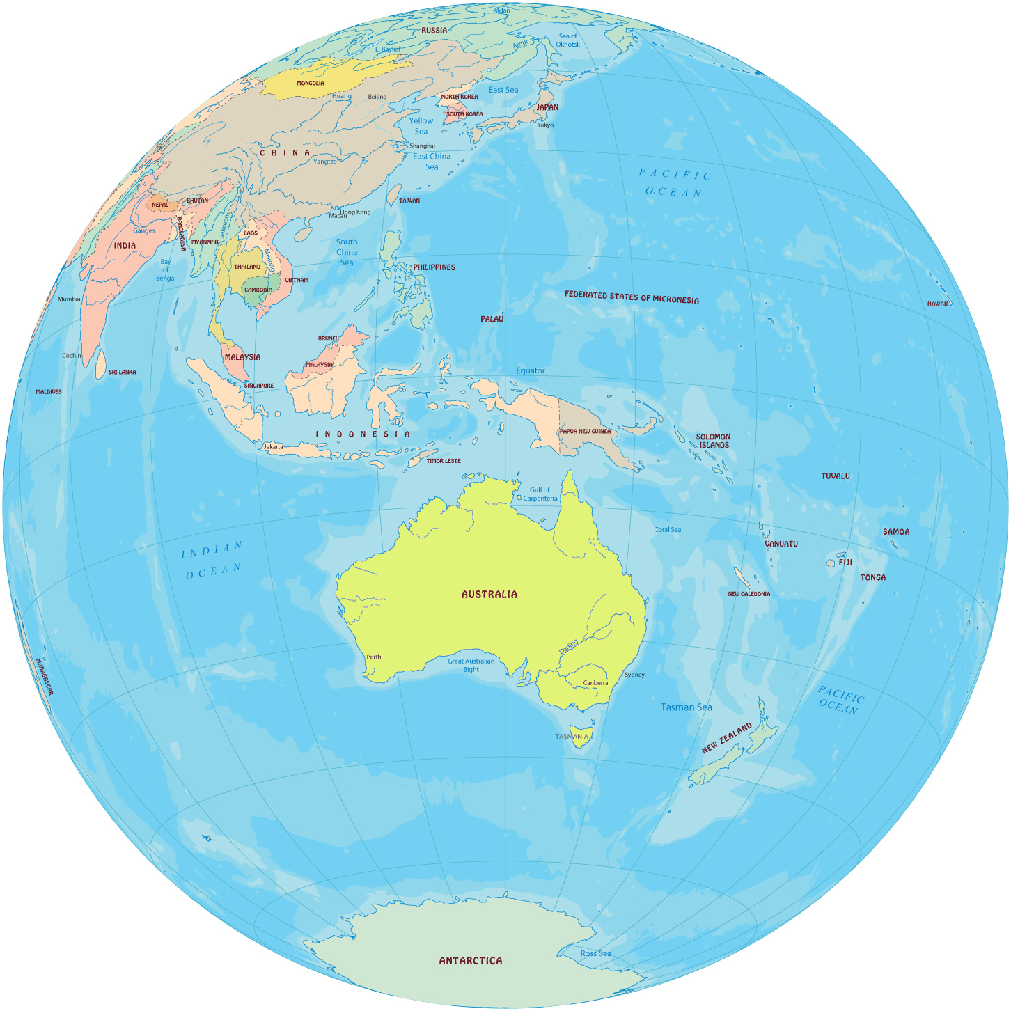 Pacific Islands Maps, New Zealand