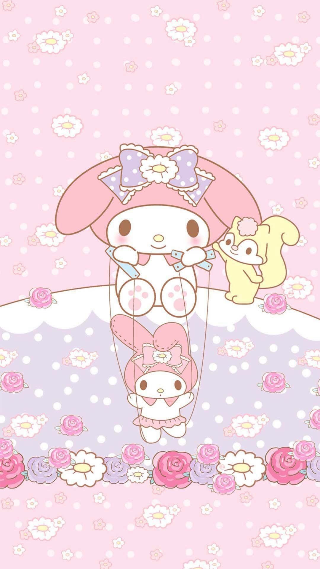 My Melody. My melody wallpaper, Hello kitty background, Wallpaper iphone cute