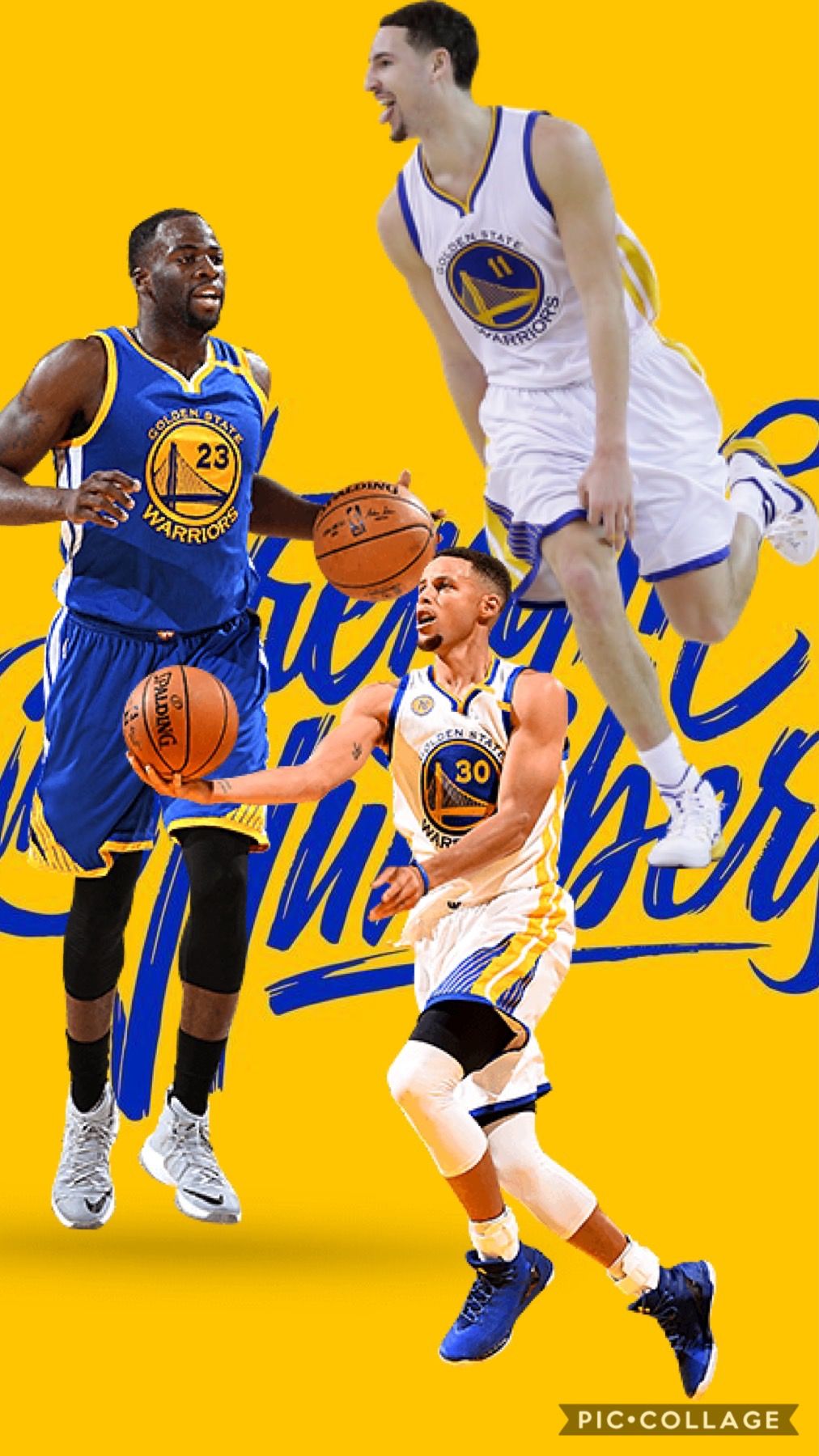 Big Three (Curry, Thompson, & Green). Warriors basketball, Golden state warriors basketball, Best nba players