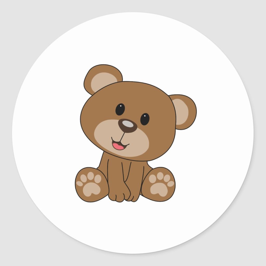 Brown Teddy Bear Classic Round Sticker. Zazzle.com. Teddy bear drawing, Teddy bear tattoos, Teddy bear wallpaper