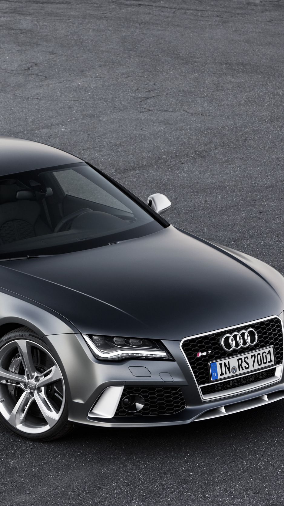 Download Wallpaper 938x1668 Audi, Rs7, Black, Side View Iphone 8 7 6s 6 For Parallax HD Background