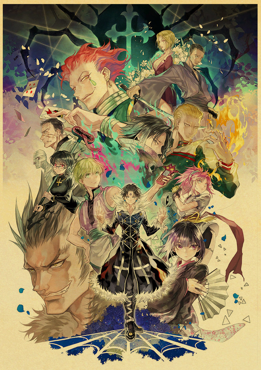 Hunter x Hunter Poster Classic Japanese Anime Retro Poster Kraft Paper Prints Wall Art Home Room Decor Vintage Painting. Painting & Calligraphy