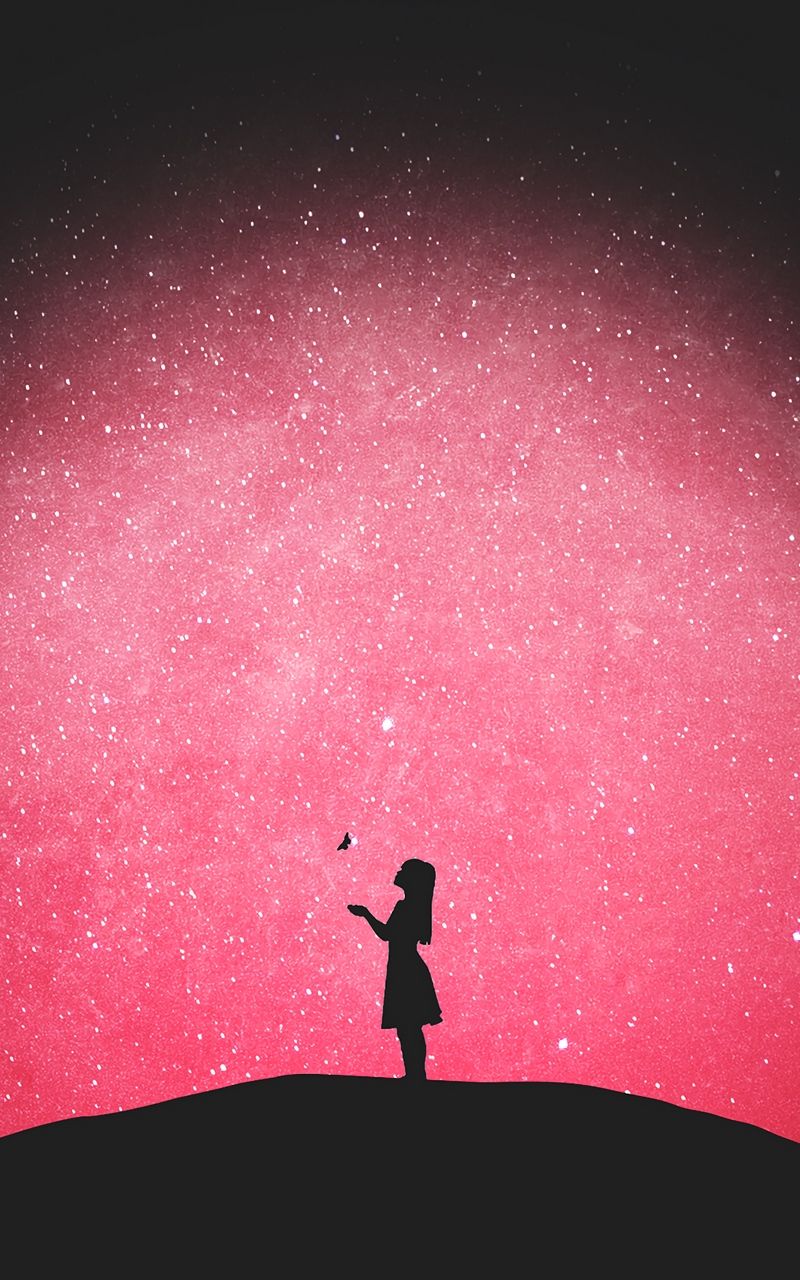Alone In The Night Sky Wallpaper