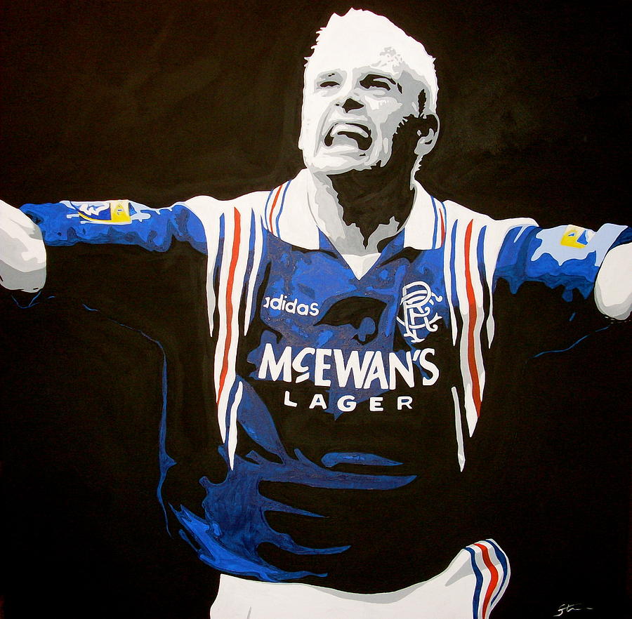 Gazza Old Firm Goal Painting by Scott Strachan. Fine Art America