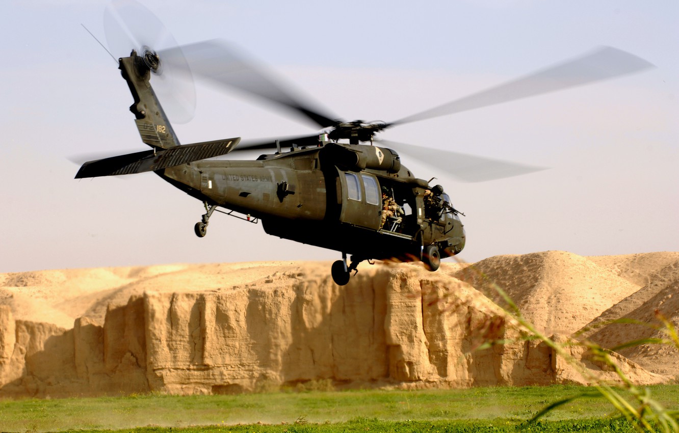 Wallpaper desert, helicopter, UH- Blackhawk image for desktop, section авиация