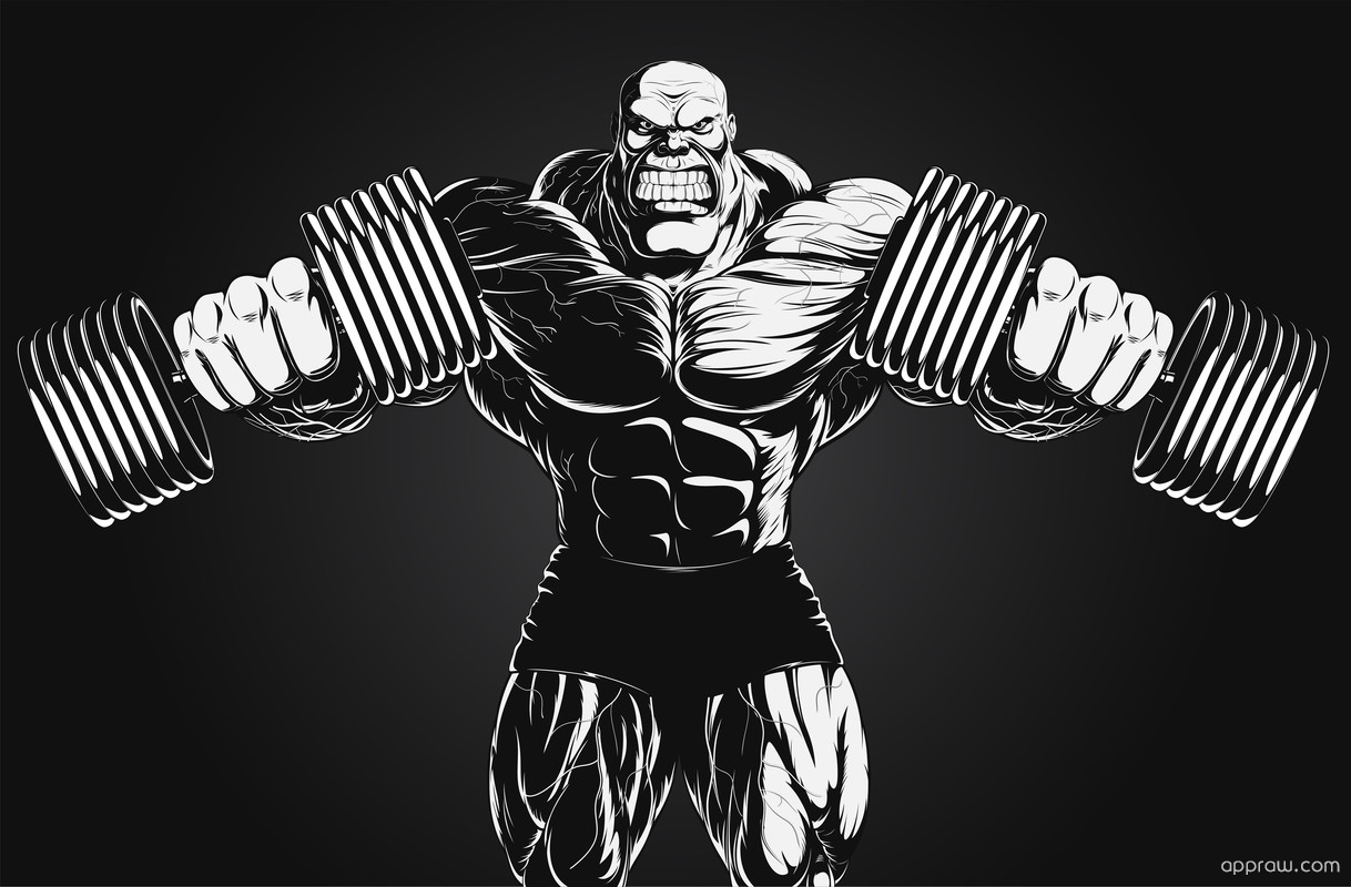 bodybuilding wallpaper iphone, bodybuilding, muscle, illustration, arm, fictional character