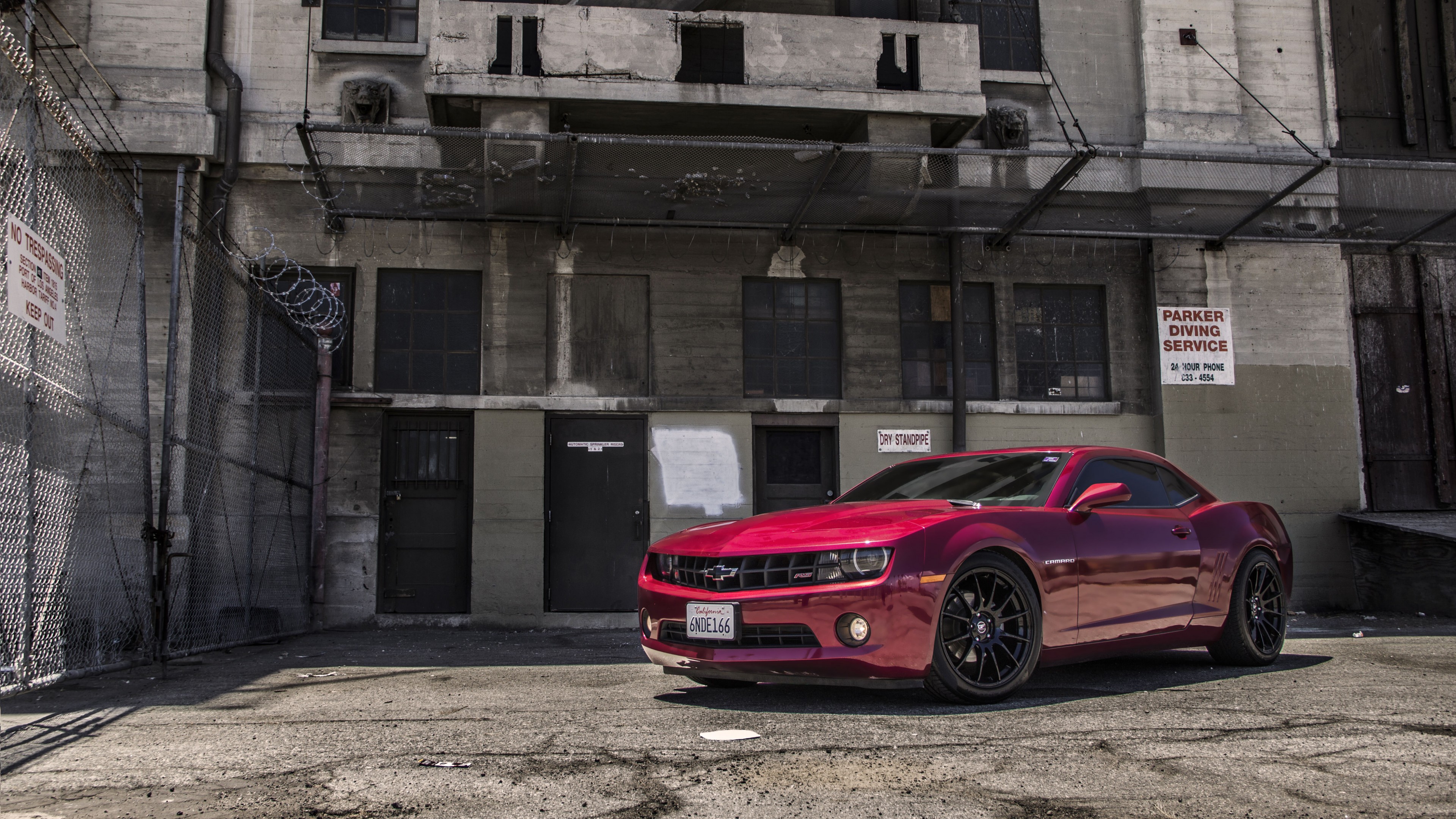 Red Chevrolet Camaro RS 4K wallpaper