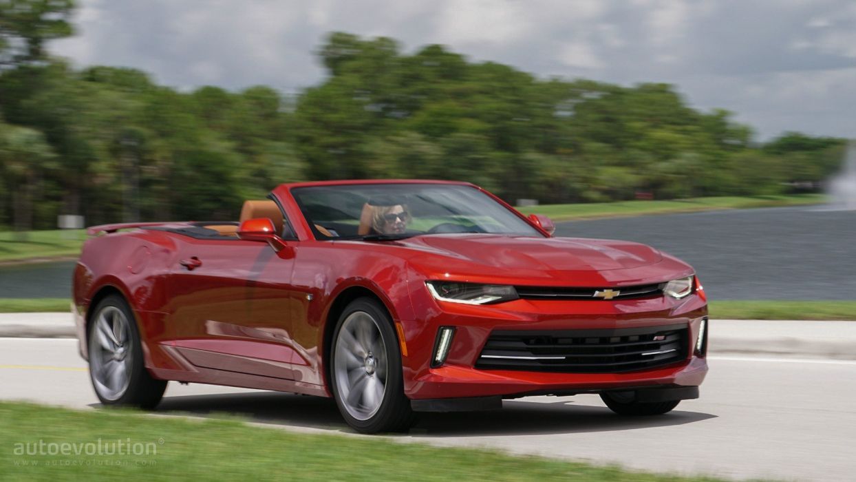 Chevrolet Camaro RS Convertible Cars Red Wallpaperx1080