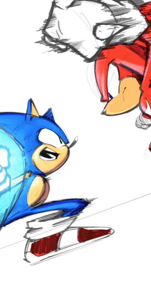 Sonic vs knuckles wallpaper