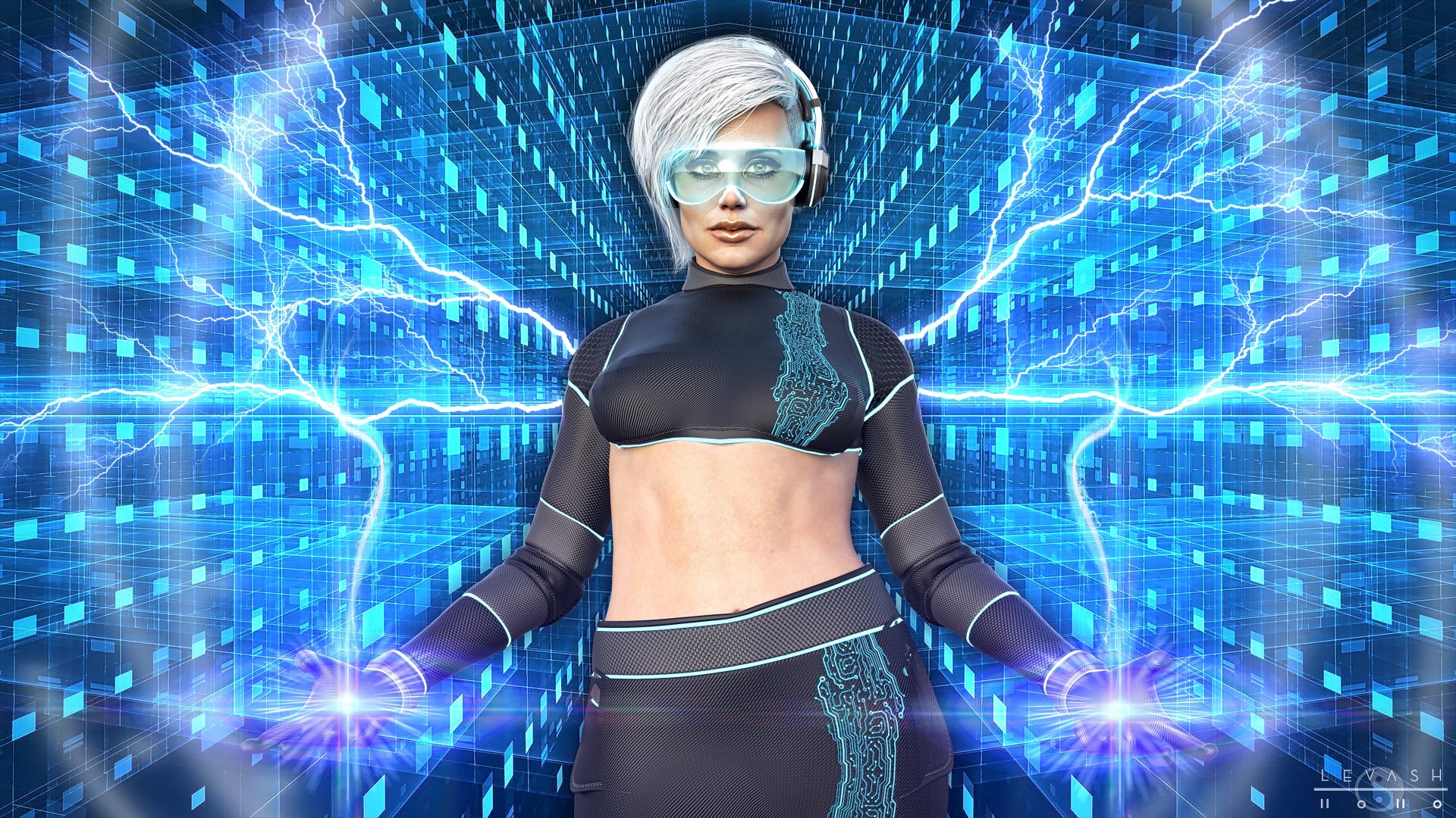 Electra Custom DAZ3D Character 3D Desktop HD Wallpaper