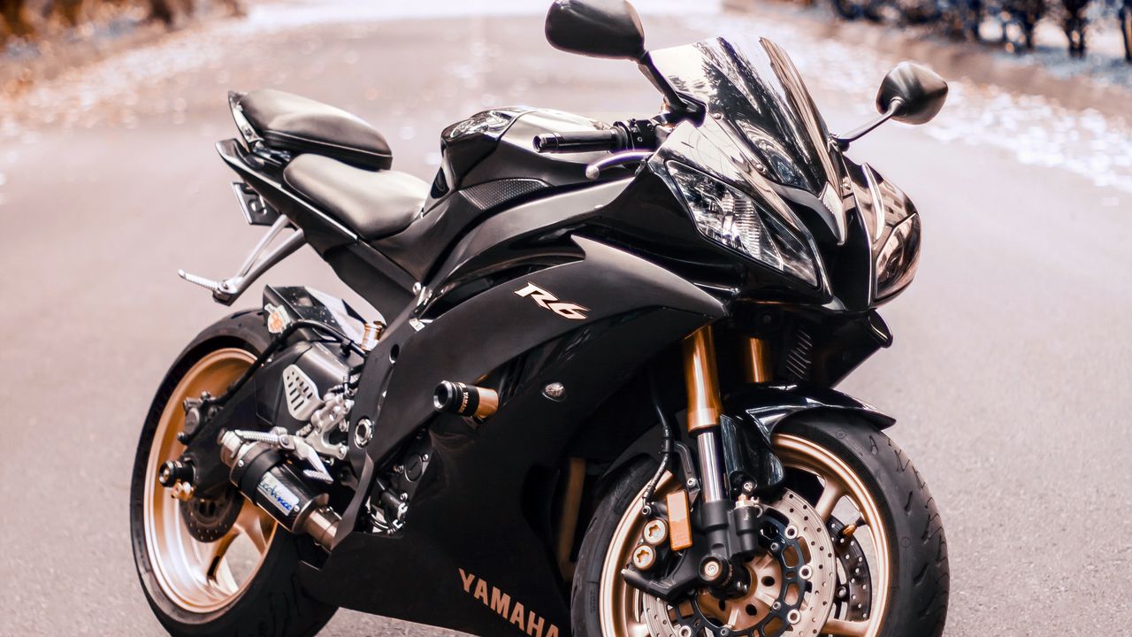 Wallpaper yamaha r6, yamaha, motorcycle, bike, black, side view hd, picture, image