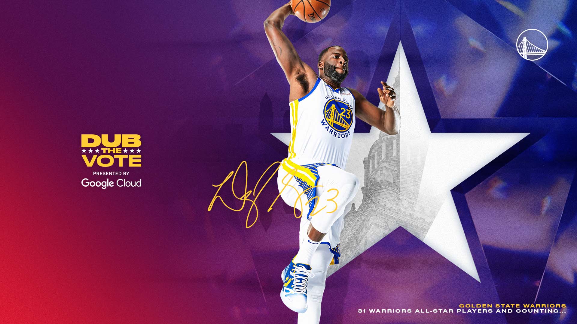 Dub The Vote NBA All Star. Golden State Warriors