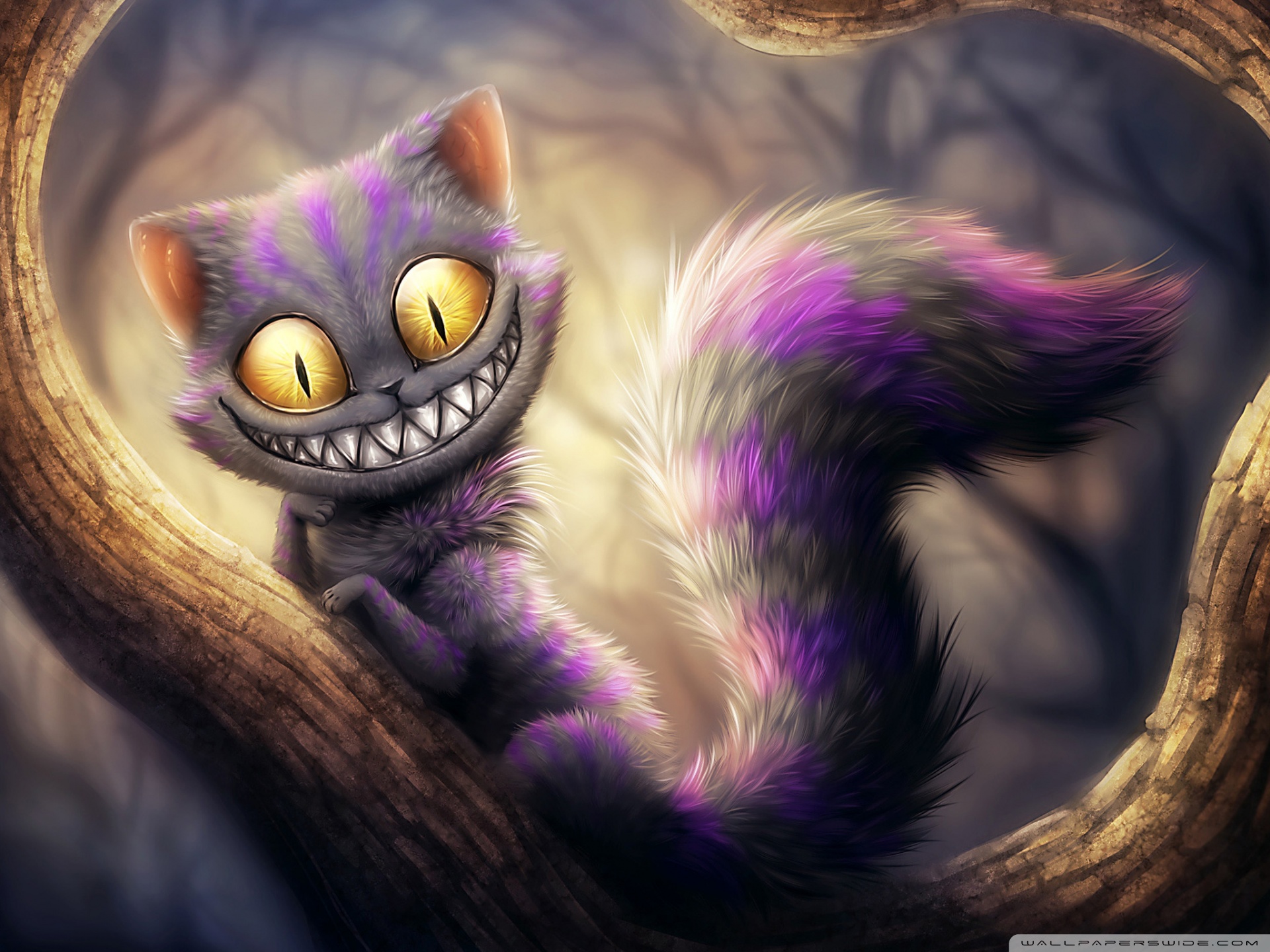 Cheshire Cat, Alice's Adventures in Wonderland Ultra HD Desktop Background Wallpaper for 4K UHD TV, Widescreen & UltraWide Desktop & Laptop, Tablet