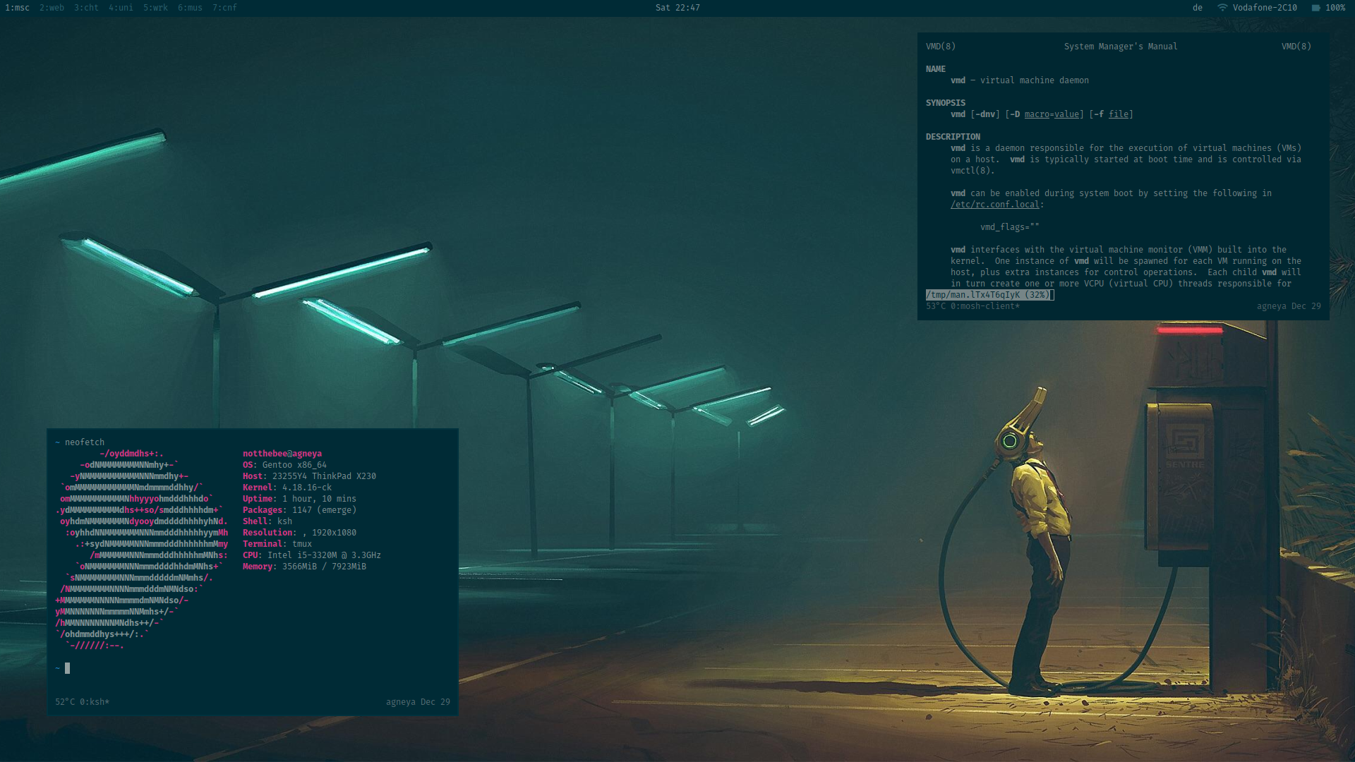 I3 wm. Обои для i3wm. Обои Gentoo Linux. I3wm XFCE.