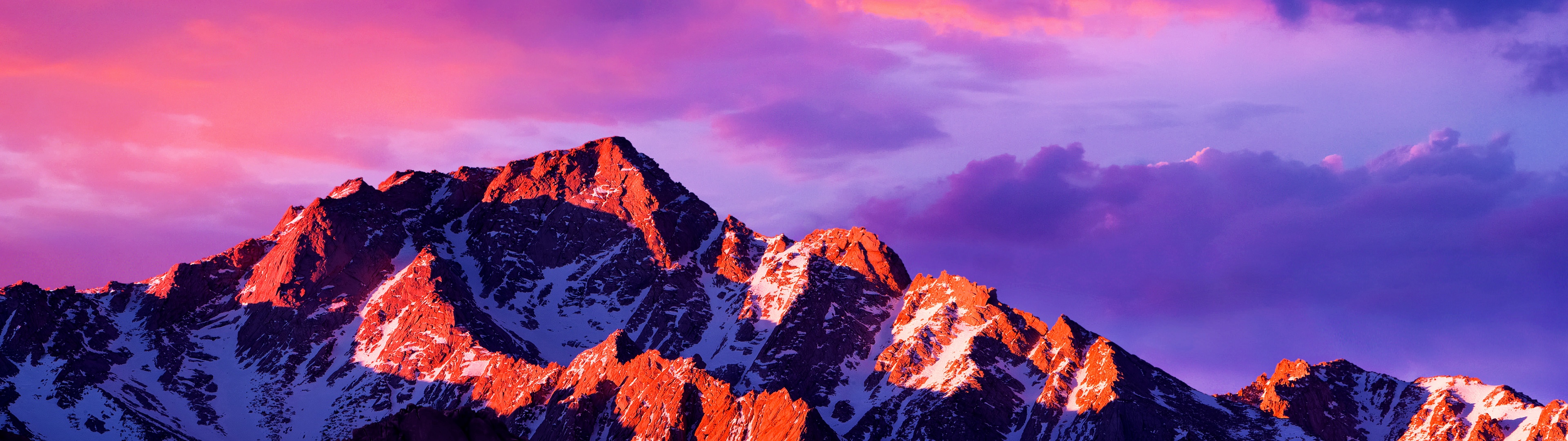 macOS Sierra Wallpaper 4K, Glacier mountains, Nature