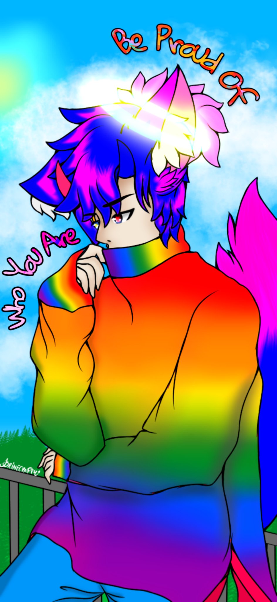 Just A Femboy Who Loves Anime Gay Pride LGBT Otaku' Sticker | Spreadshirt