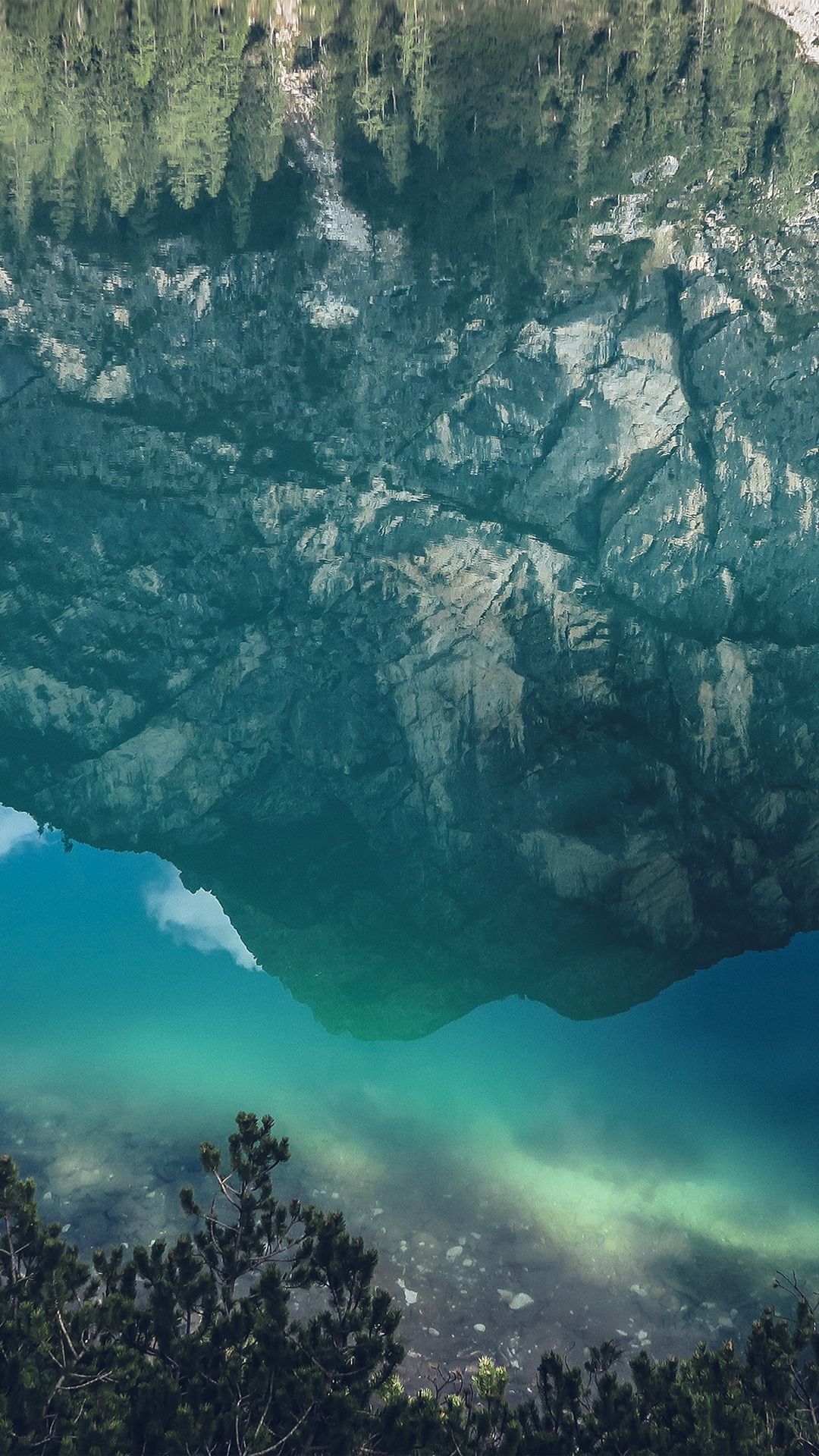 River Reflection Mountain Green Nature Wild Summer #iPhone #wallpaper. Green nature, Summer iphone, Nature