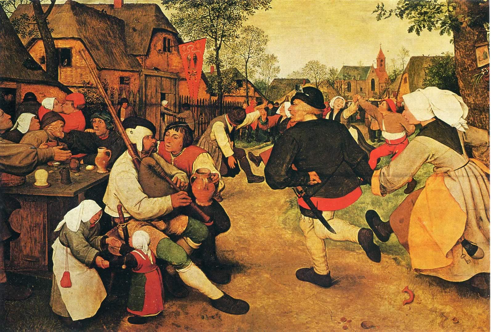 The Peasant Dance Bruegel The Elder Wallpaper Image