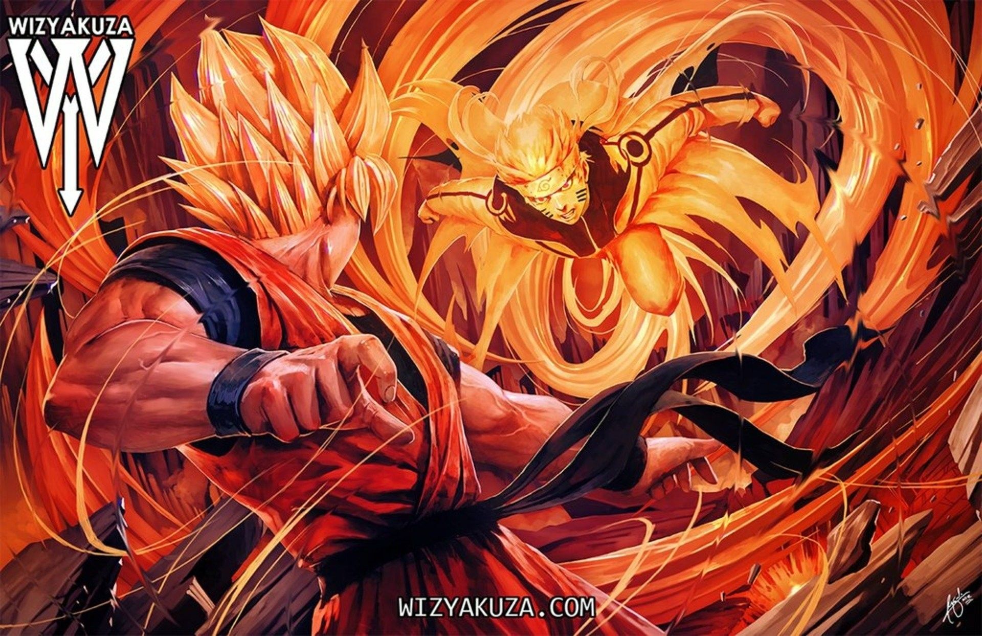Naruto and Goku Wallpaper