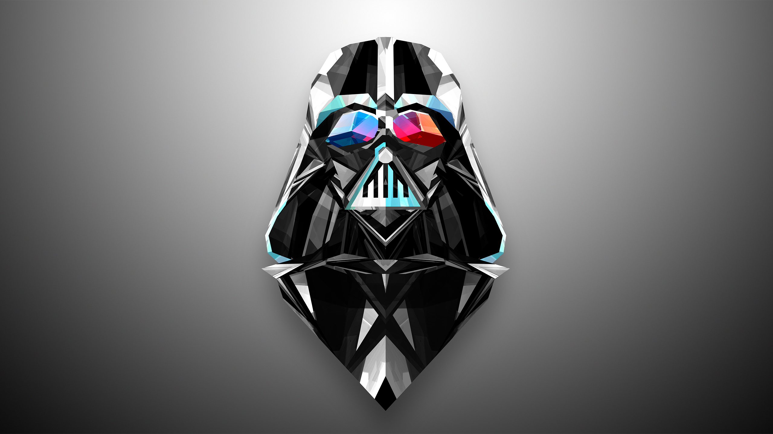 Download wallpaper abstraction, minimalism, star wars, Darth Vader, Darth Vader, section minimalism in resolution 2560x1440