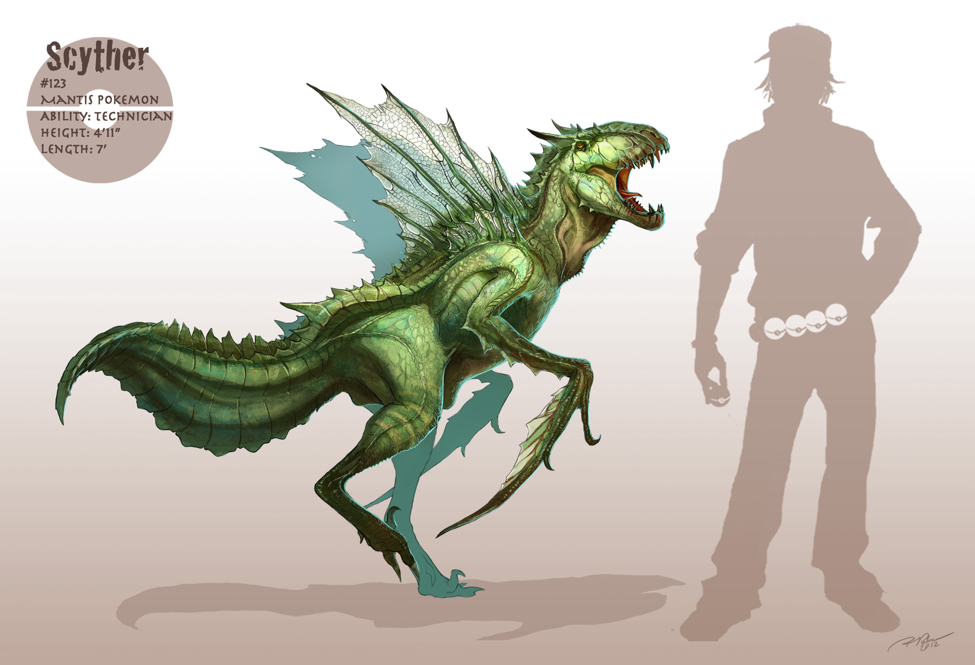 Scytherémon. Anime Image Board