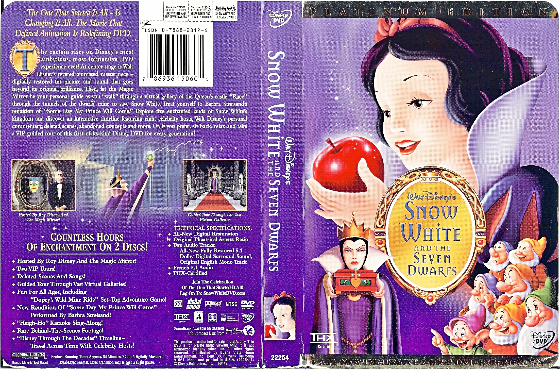 Walt Disney DVD Covers White and the Seven Dwarfs: Platinum Edition Disney Characters Photo
