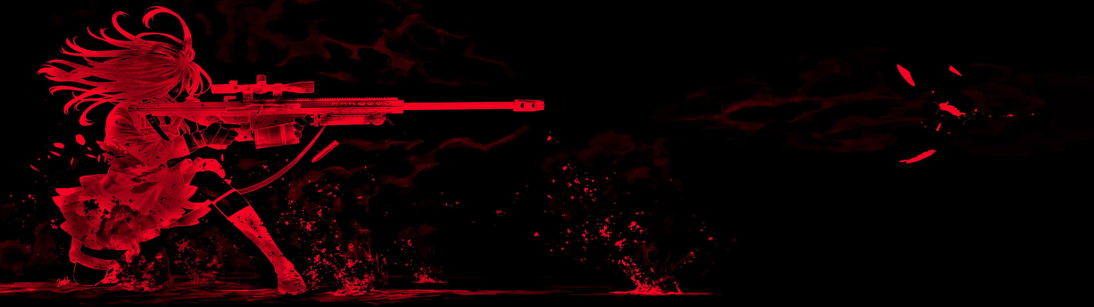 Anime Red And Black Background Wallpaper 106340