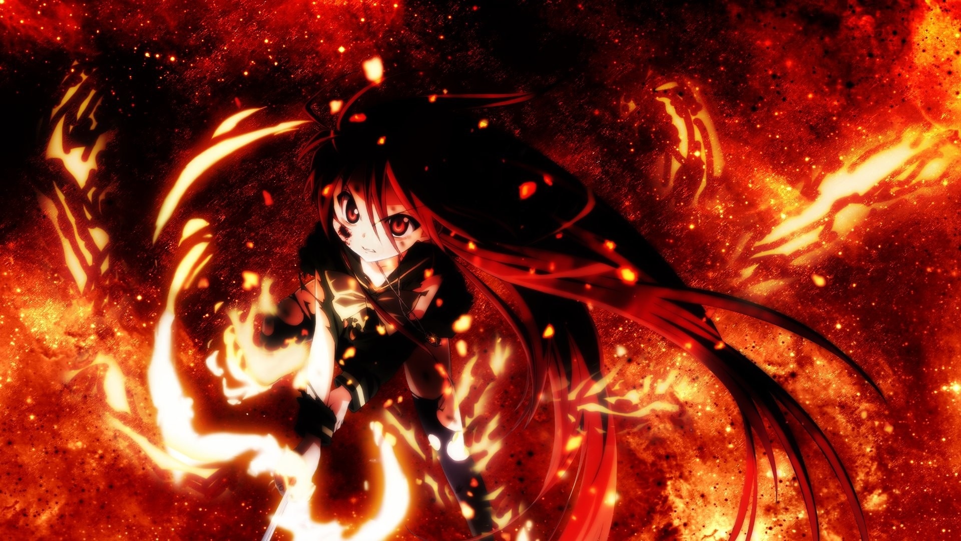 Red Anime Girl Wallpaper