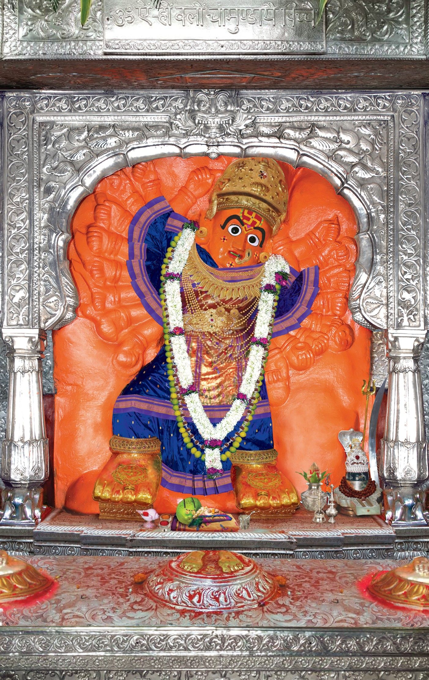 Shri Saptshrungi Chamunda Devi Saptshrungi Gad Nashik. Wallpaper image hd, Aadi shakti, Hanuman ji wallpaper