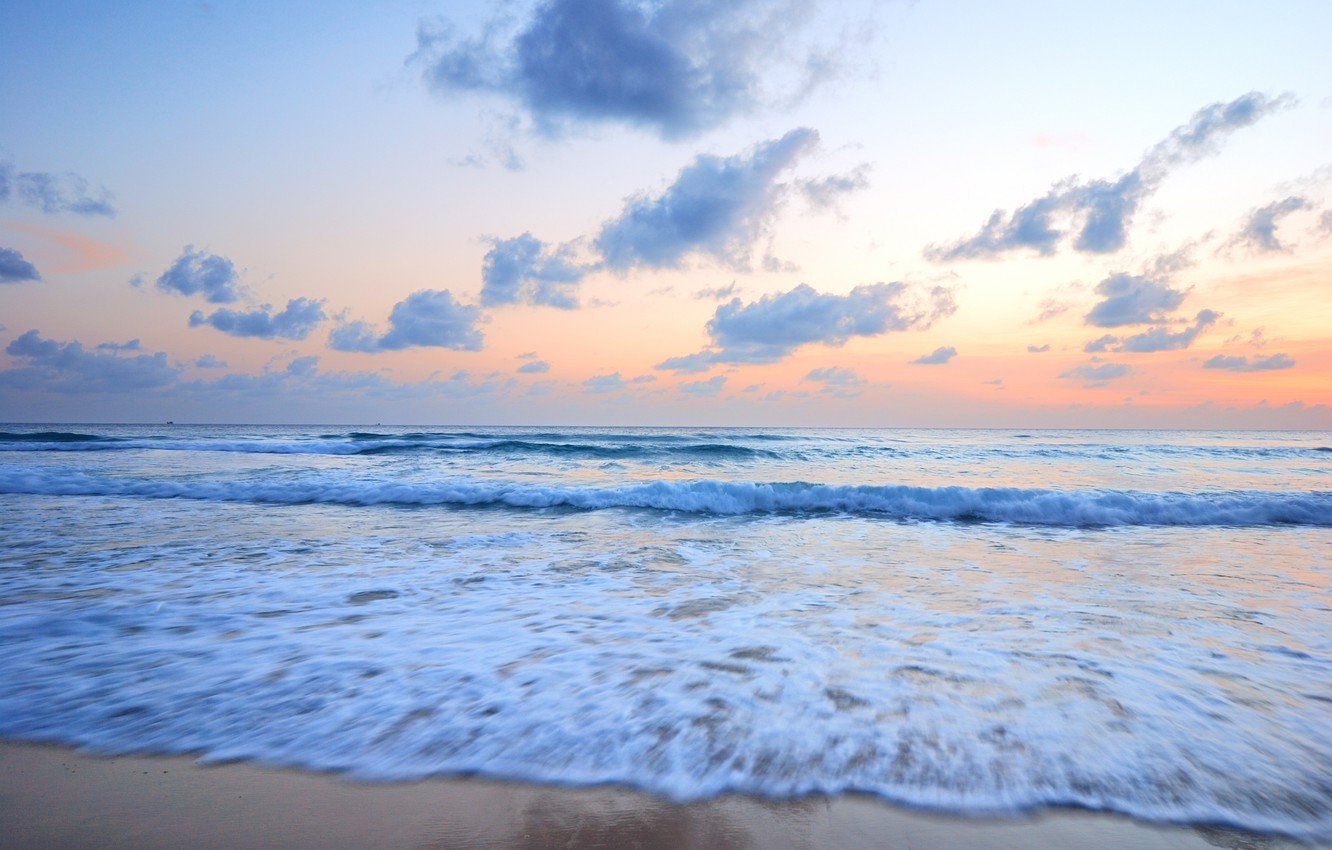 Wallpaper sand, sea, wave, beach, summer, the sky, shore, summer, beach, sea, blue, seascape, sand, wave image for desktop, section пейзажи