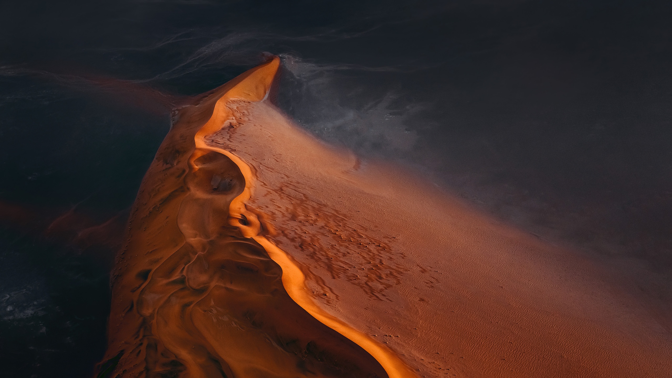 Desert Wallpaper 4K, Mi Pad 5 Pro, Sand Dunes, Aerial view, Nature
