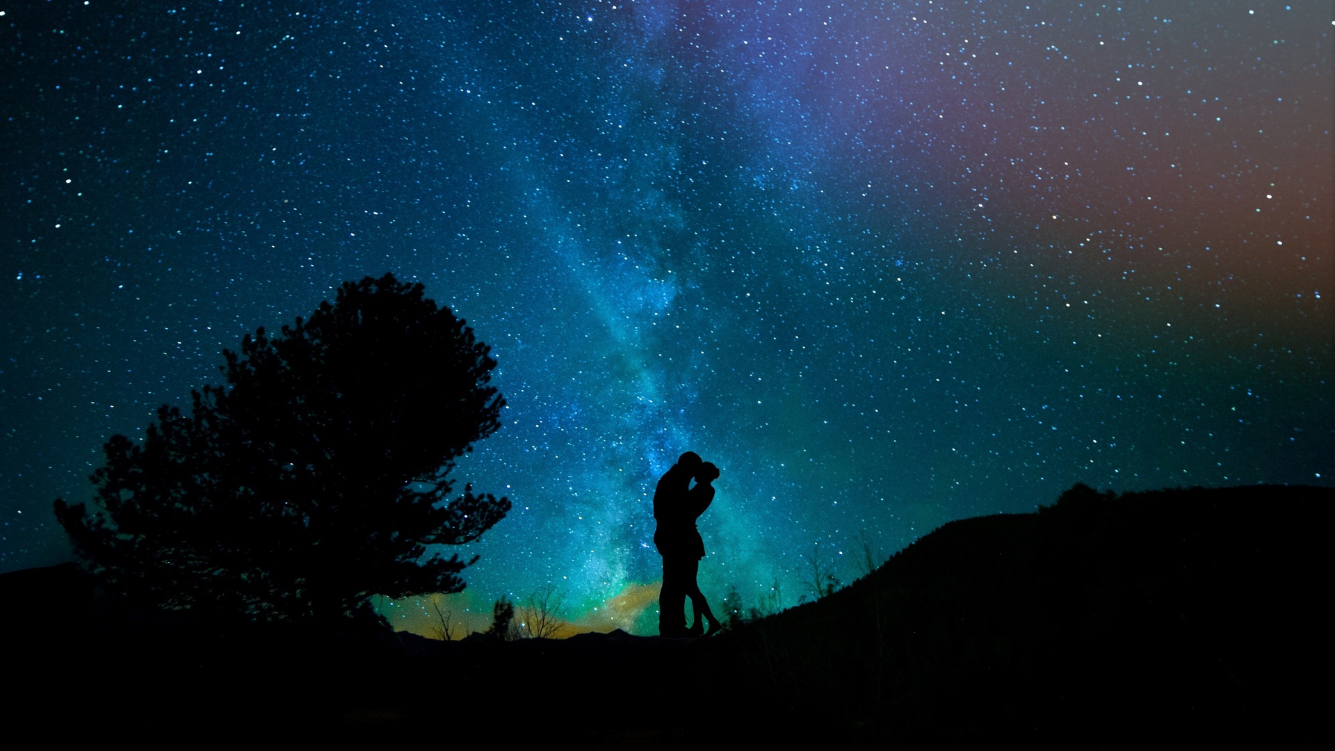 Lovers Night Sky Starry Sky Laptop Full HD 1080P HD 4k Wallpaper, Image, Background, Photo and Picture