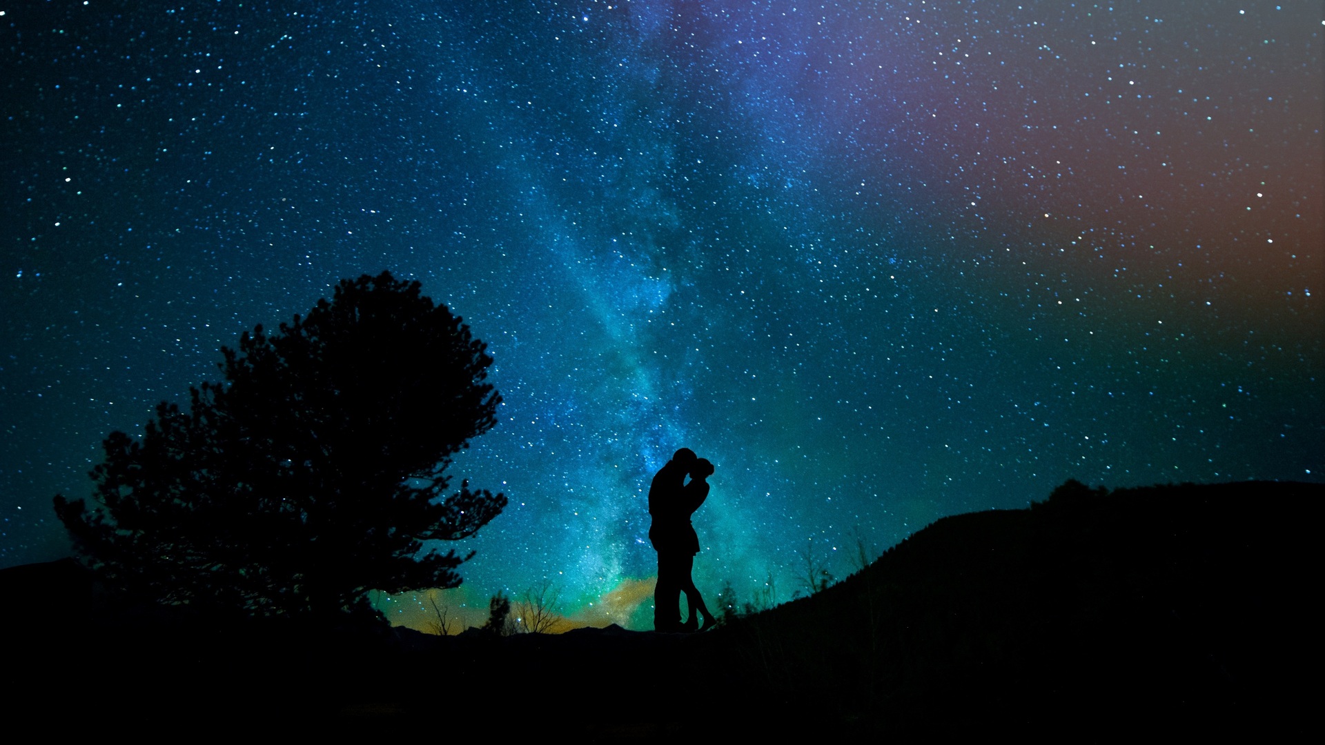 Lovers Night Sky Starry Sky Laptop Full HD 1080P HD 4k Wallpaper, Image, Background, Photo and Picture