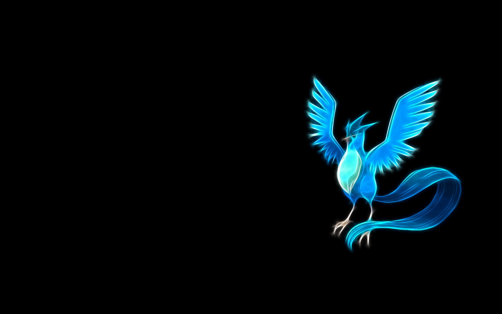 pokemon articuno black background 1920x1200 wallpaper High Quality Wallpaper, High Definition Wallpaper