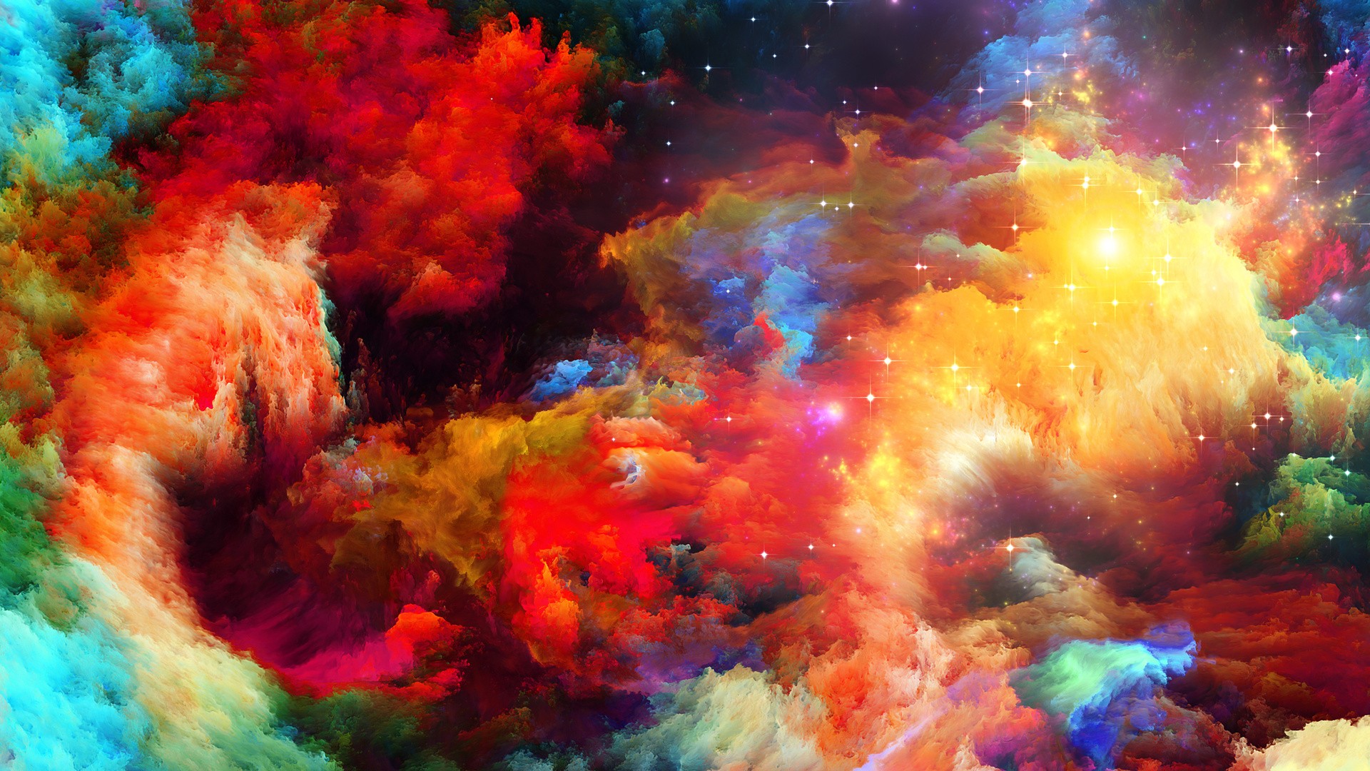 Colorful Space Nebula Art Free Transparent Image HD