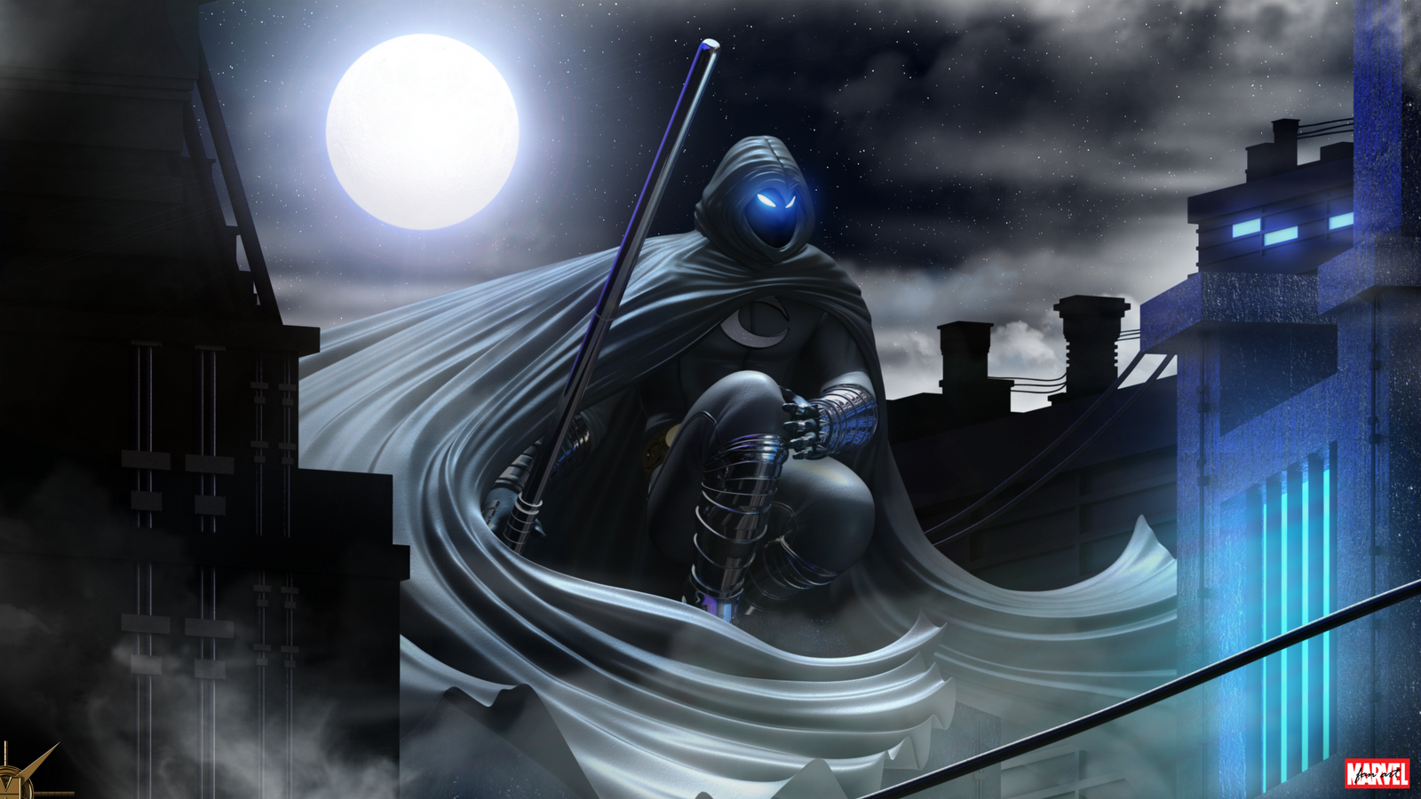 Free download Moon knight Marvel fanart Finished Work 3D Stills [1600x900] for your Desktop, Mobile & Tablet. Explore Moon Knight HD Wallpaper. Batman Dark Knight HD Wallpaper, Dark Knight