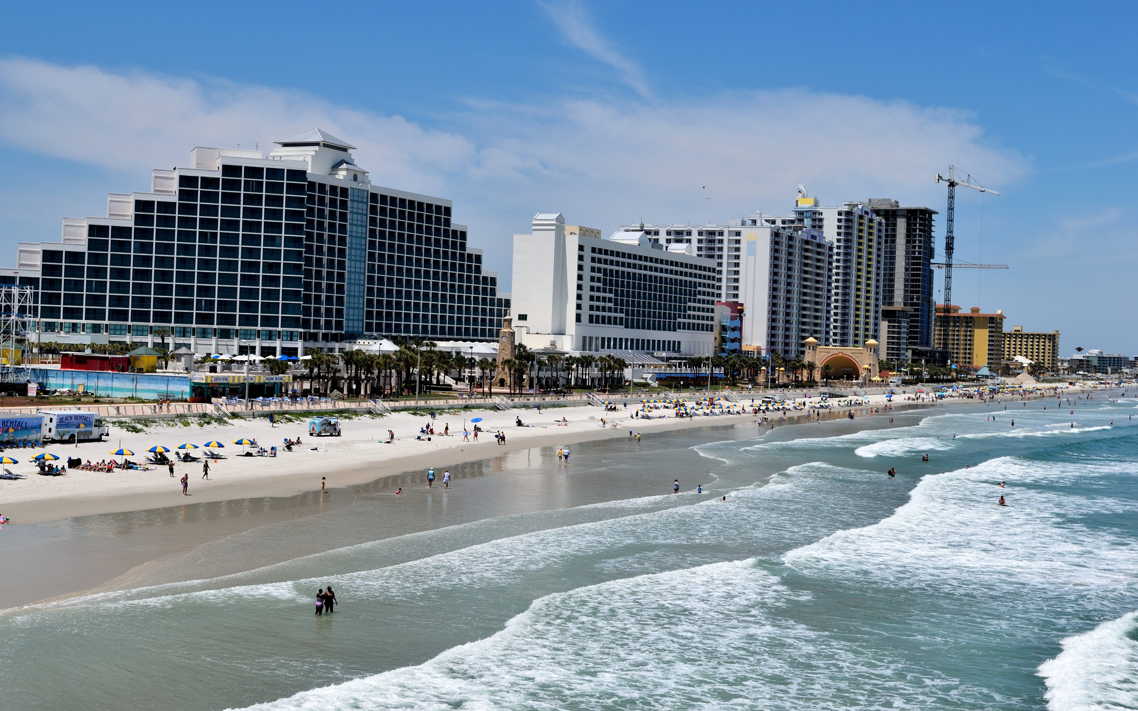 Picture Florida USA Resorts Daytona beach Beach Coast 3840x2400