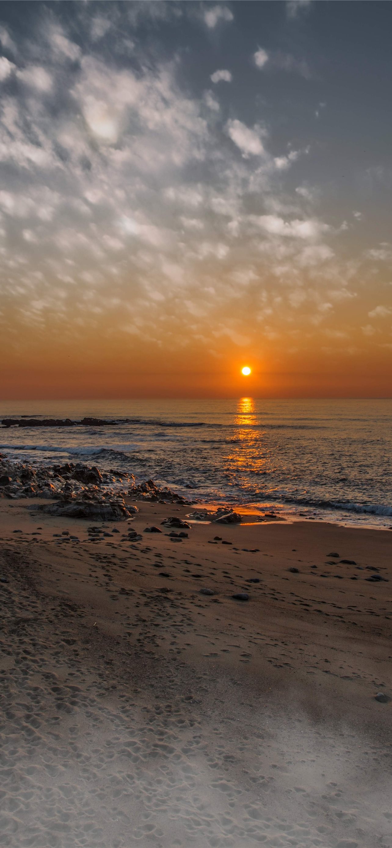 sunset beach iPhone Wallpaper Free Download