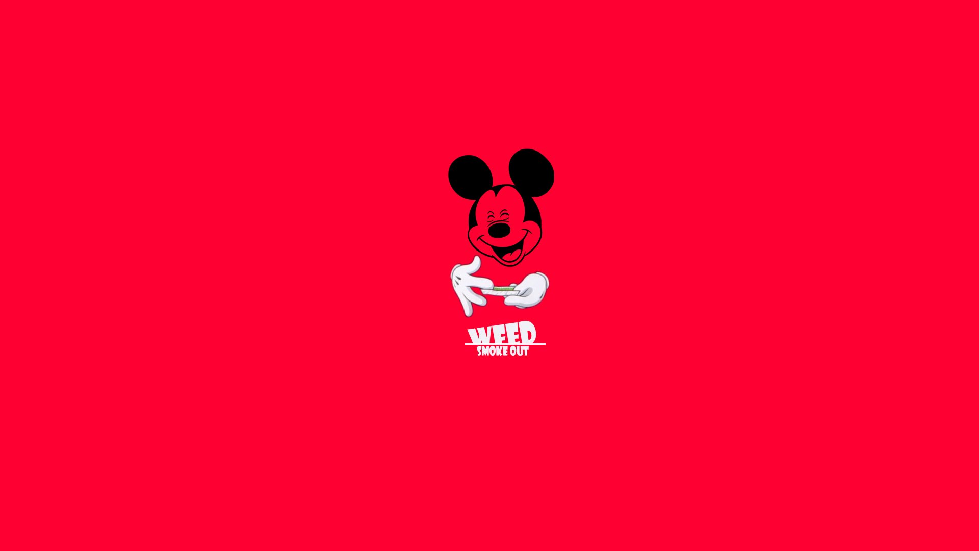 Download wallpaper Smoke, Mickey Mouse, Swag, Kanabis, Weed, section minimalism in resolution 1920x1080